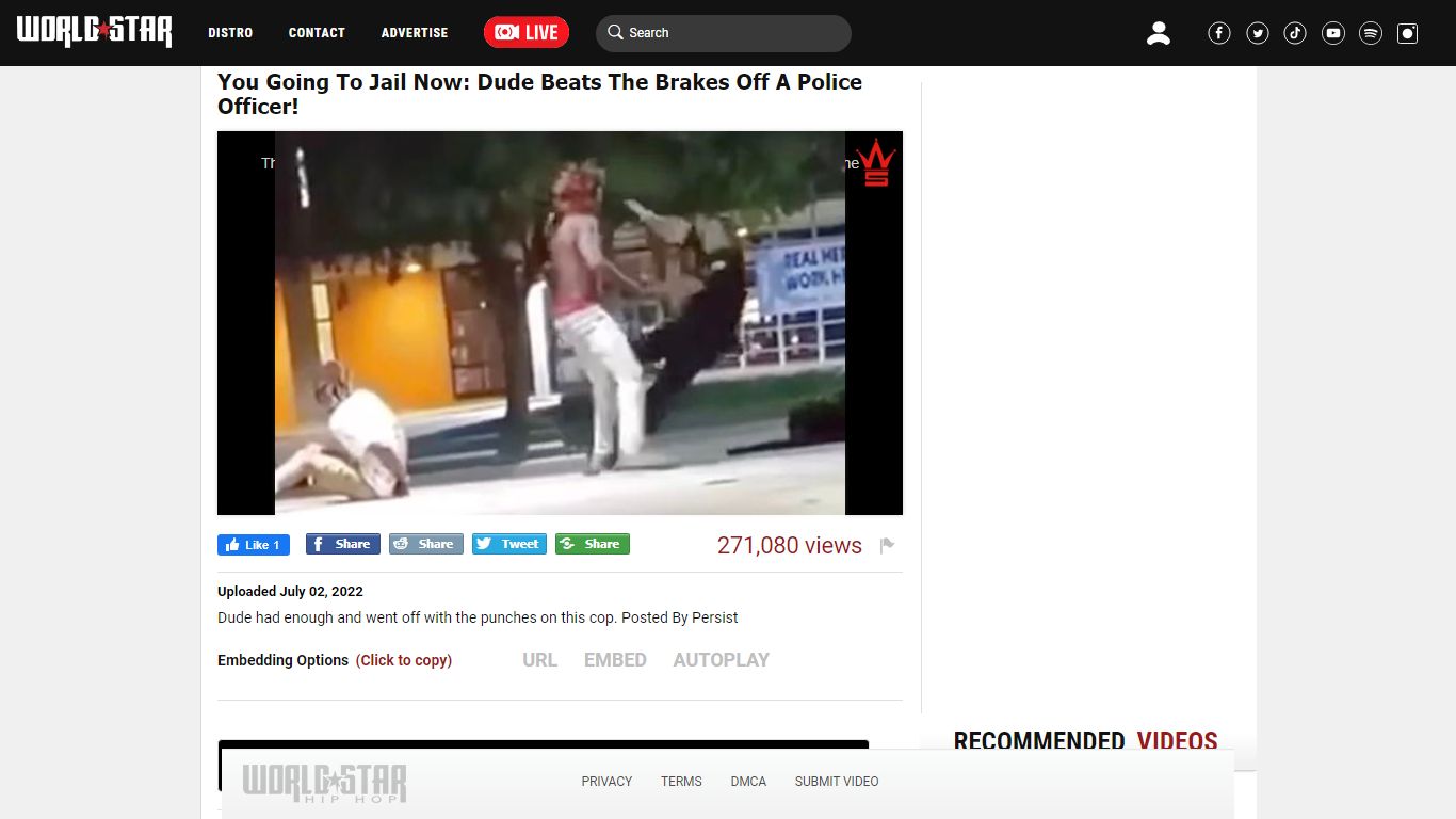 You Going To Jail Now: Dude Beats The Brakes Off A Police Officer!